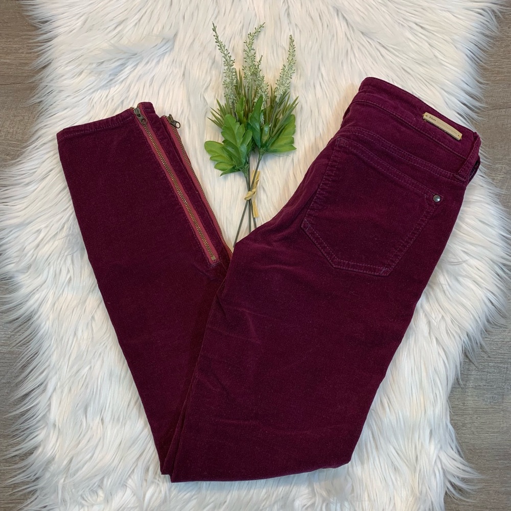 Pilcro Stet Corduroy Skinny Jeans Zipper Ankle 25